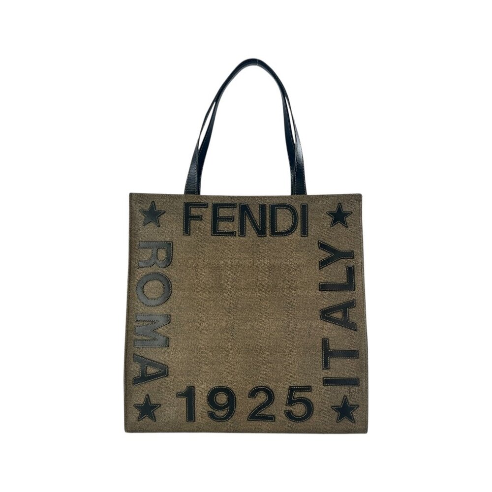 Fendi Vintage Coated Canvas Tote Bag